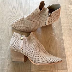 Suede leather booties